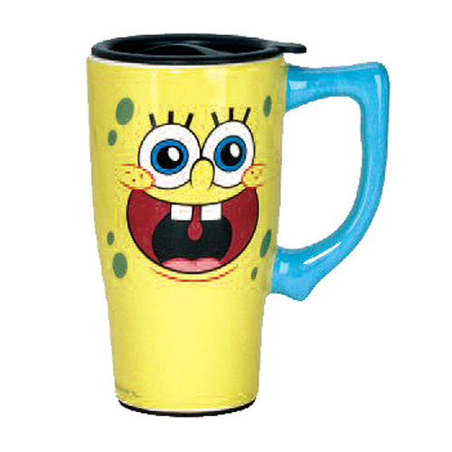 SpongeBob SquarePants Face Travel Mug with Handle